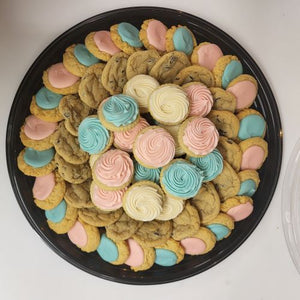 Gender Reveal Pastel Pink and Pastel Blue Tray