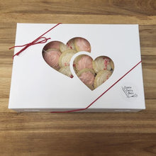 Load image into Gallery viewer, Two Dozen Mini Sugar Cookie Heart Box
