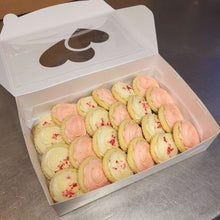 Load image into Gallery viewer, Two Dozen Mini Sugar Cookie Heart Box
