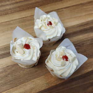 Graduation Cupcakes White Almond Raspberry