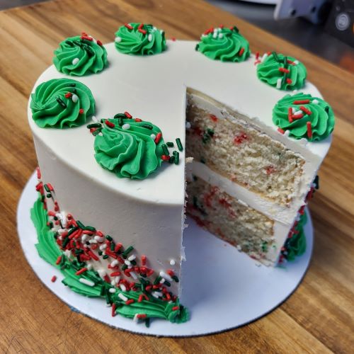 Holiday Festive Funfetti Cake