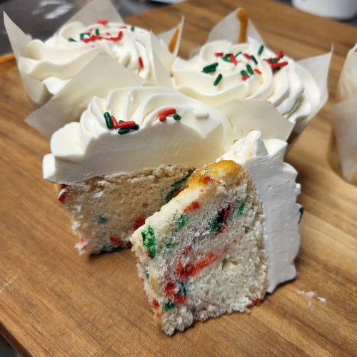 Holiday Funfetti Cupcakes