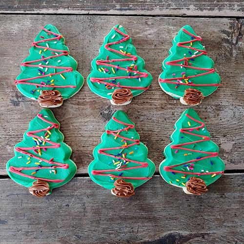 Decorated Tree Cookies