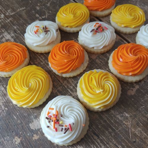 Fall Mini Frosted Sugar Cookies