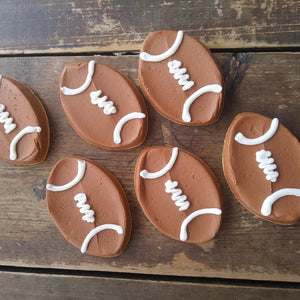 Frosted Football Cookies