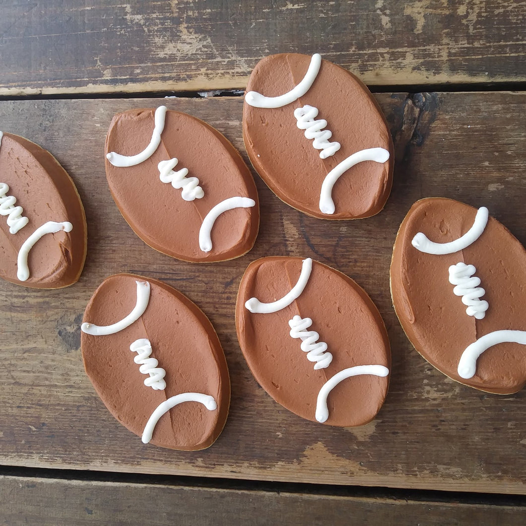 Frosted Football Cookies