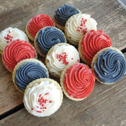 Scarlet and Gray Mini Sugar Cookies