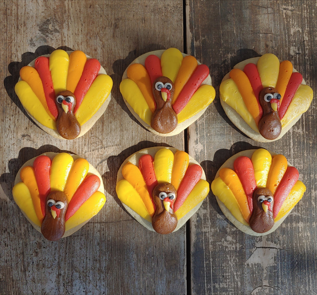 Decorated Turkey Cookie